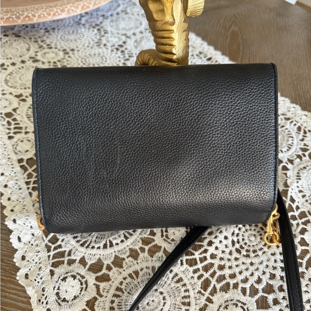 Tory Burch Black Crossbody Bag with Gold Logo - Picture 8 of 16